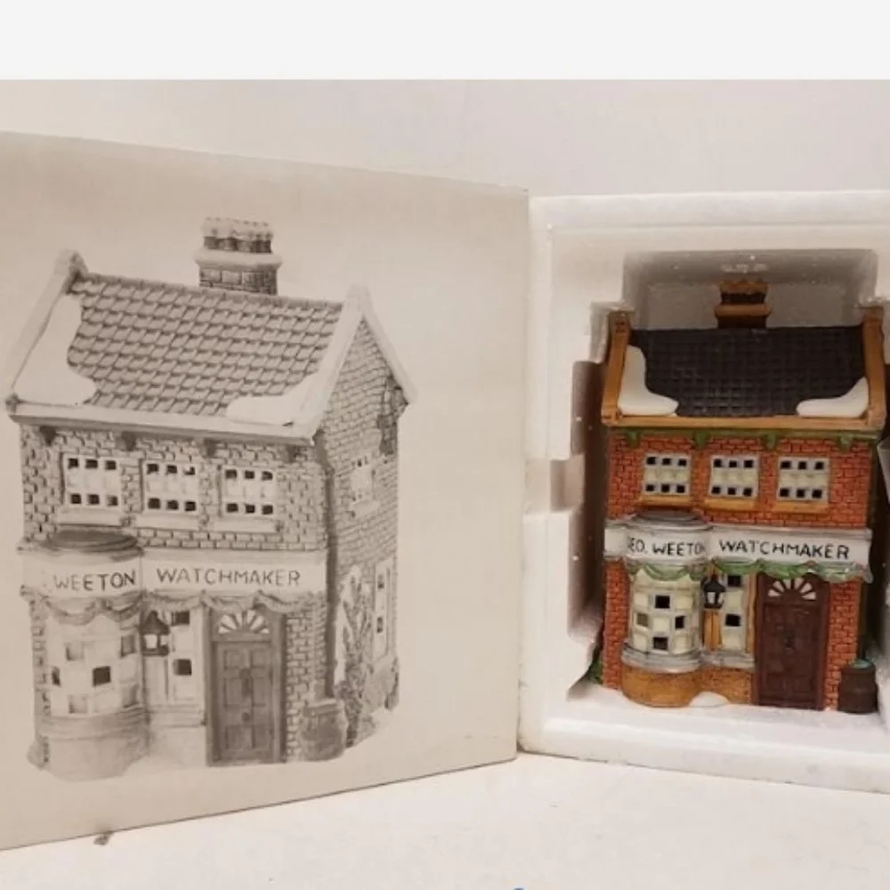 Dept 56 Charles Dickens Village Geo Weeton Watchmaker Cottage 6 1/2 X 4X3, 1988